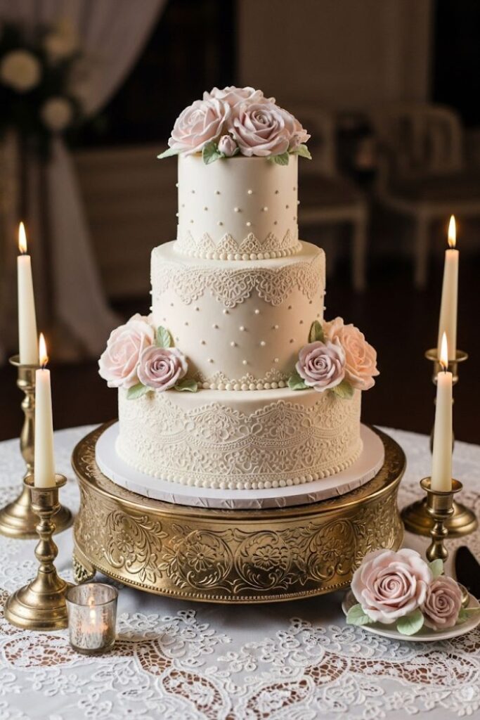 Lace-Inspired Buttercream Elegance