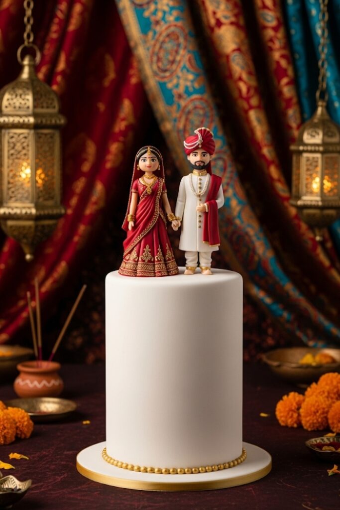 Cultural Bride & Groom Figurine Topper