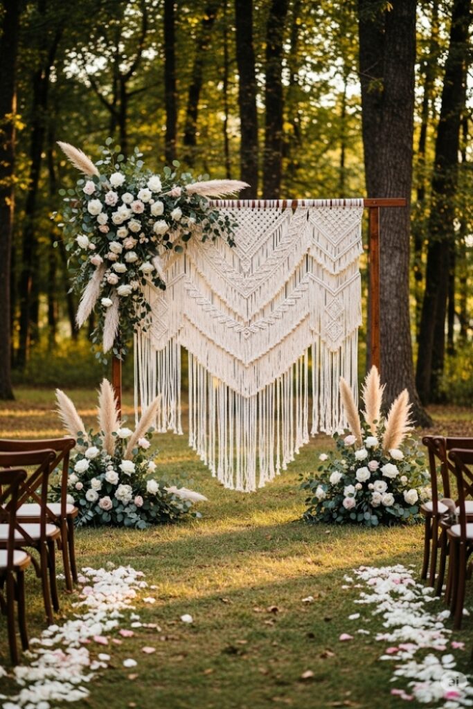 Macramé Ceremony Backdrops