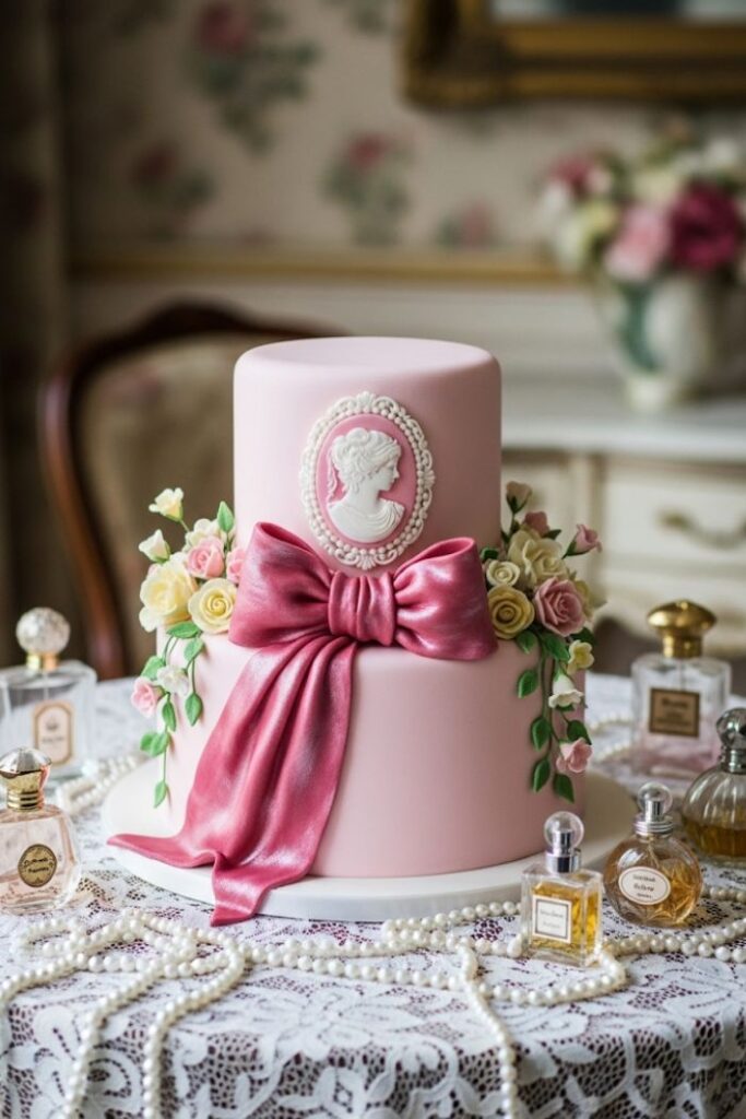 Cameo & Velvet Bow Beauty