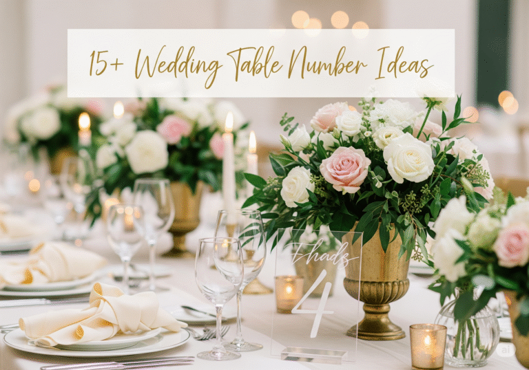 15+ wedding table number ideas