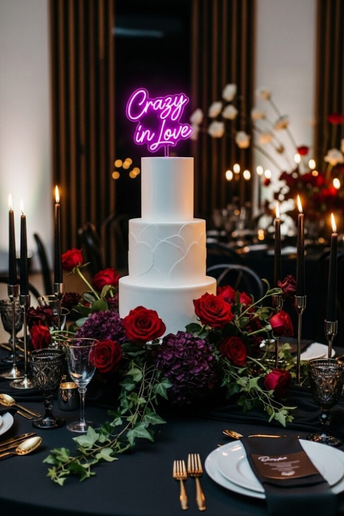 Neon-Inspired Mini Sign Topper