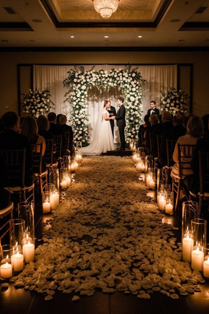 Romantic Candlelit Aisles