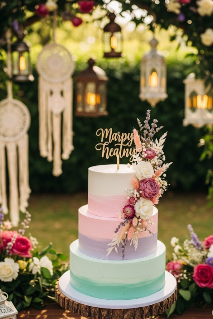 Floral-Filled Name Topper