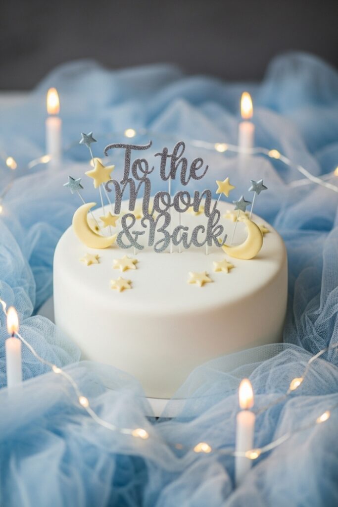 “To the Moon & Back” Quote Topper