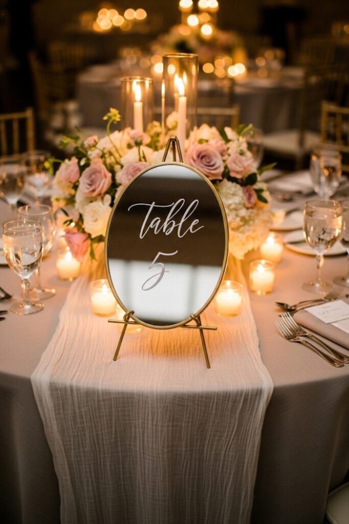 Mirror Table Numbers & Signage