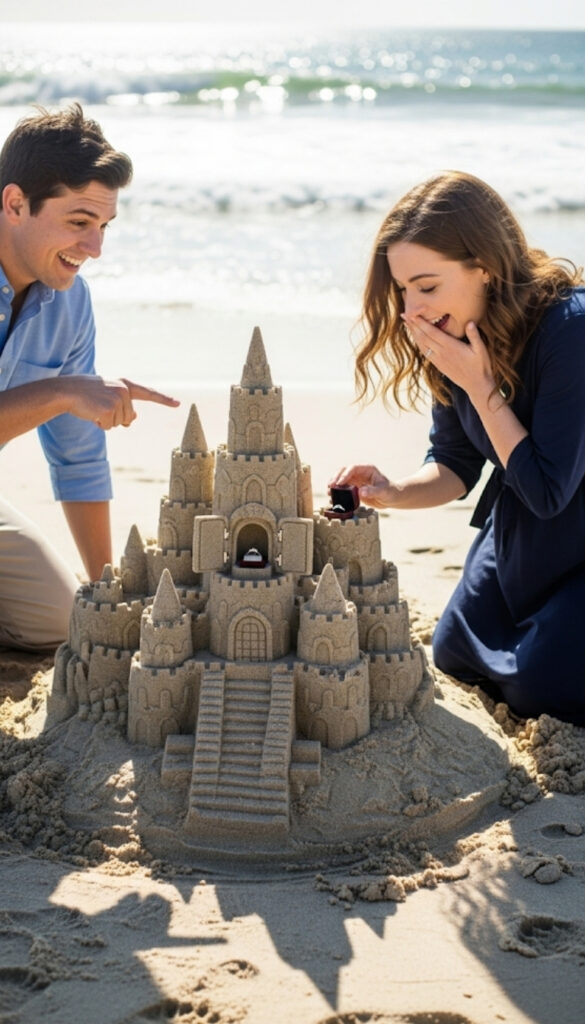 Sandcastle Surprise Proposal
