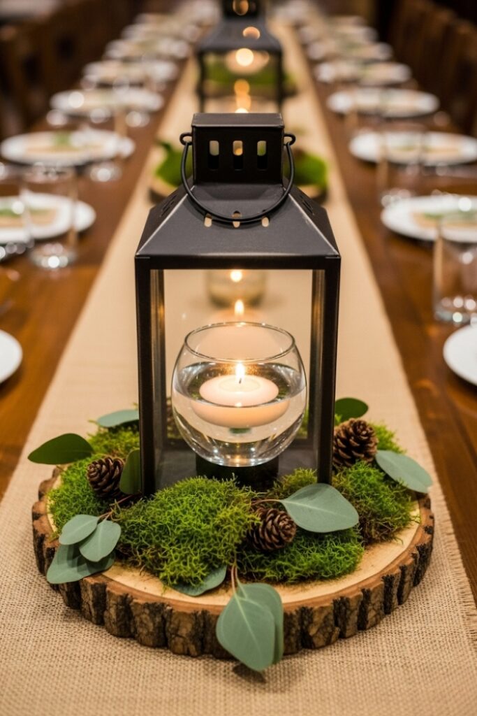 Rustic Lantern & Floating Candle Fusion