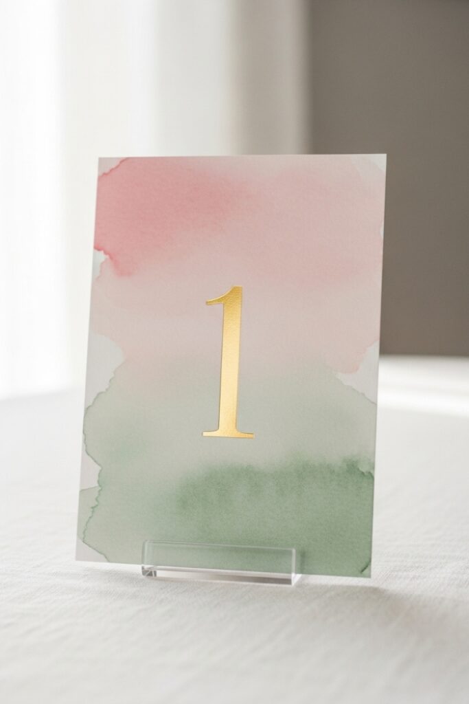 Watercolour Wash Numbers