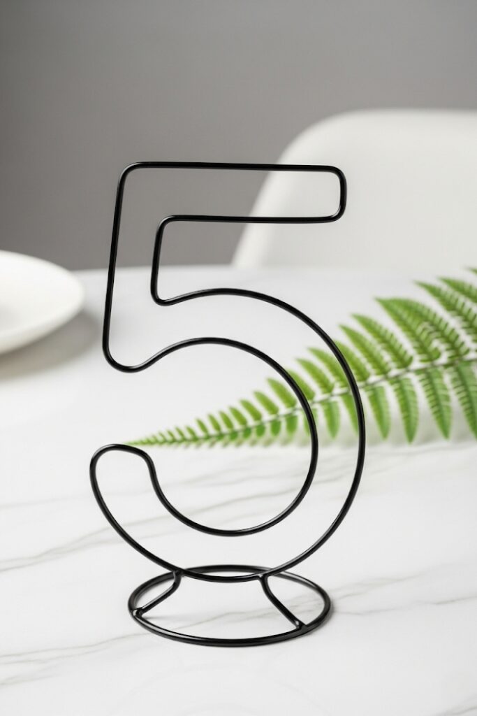 Minimalist Wire Frame Numbers