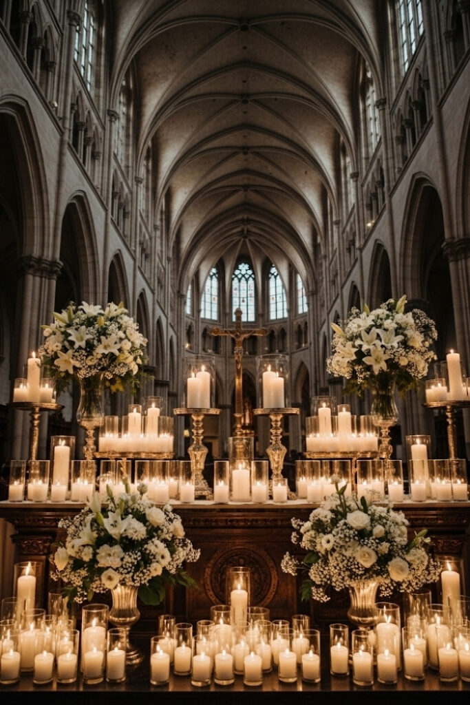 Softly Lit Altar with Candles