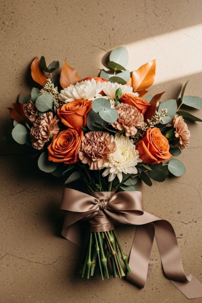 Terracotta & Taupe Textured Bouquet