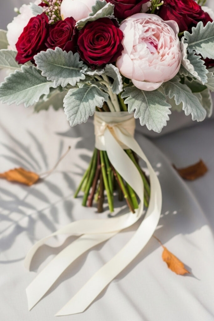 Elegant Burgundy and Blush Mix