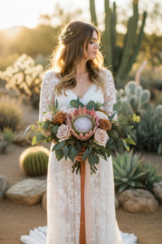 Pink Protea Focal Bouquet