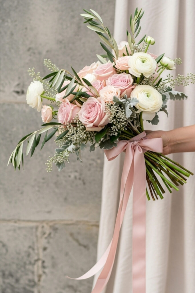 Olive Branch & Blush Elegance