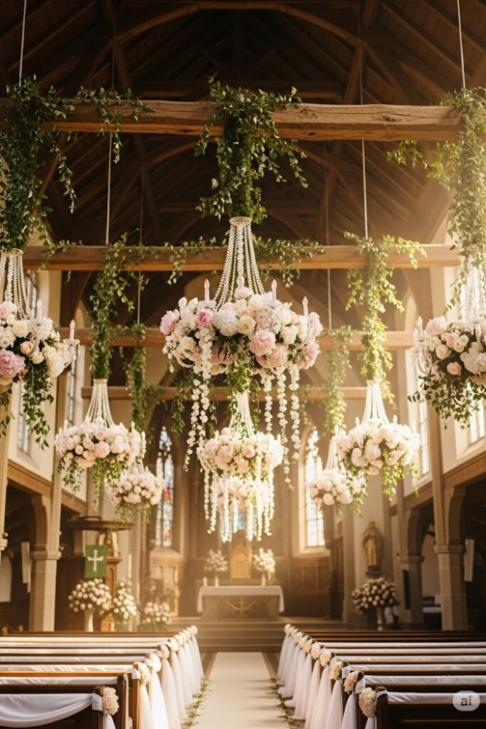Hanging Floral Chandeliers