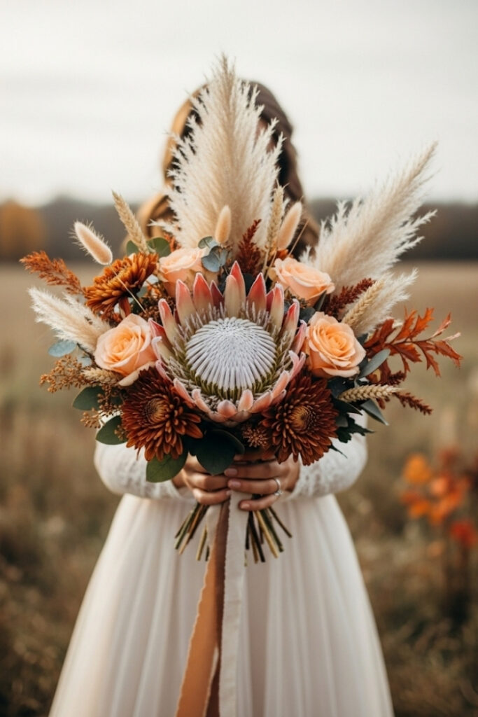 Pumpkin Spice Protea Bouquet