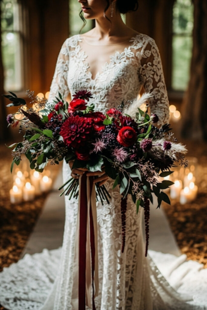 Moody Burgundy Bloom