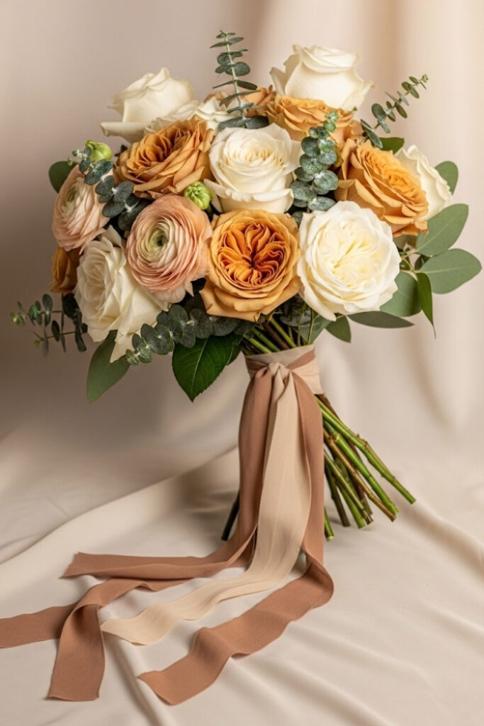 Caramel & Cream Bridal Bouquet