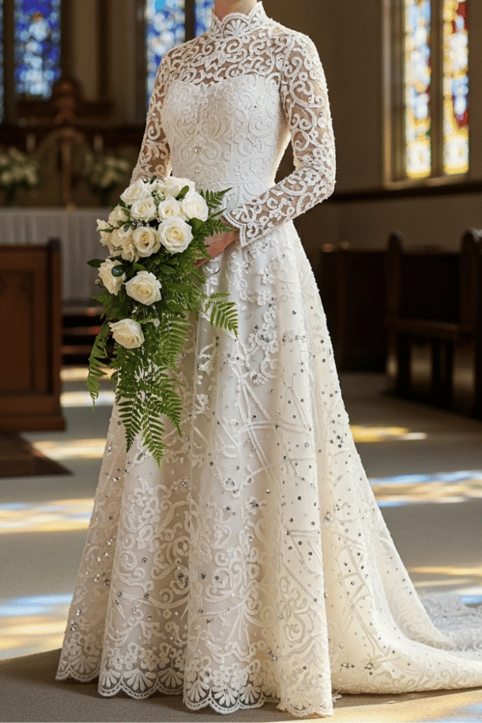 1960s Bridal Gown Embellishments