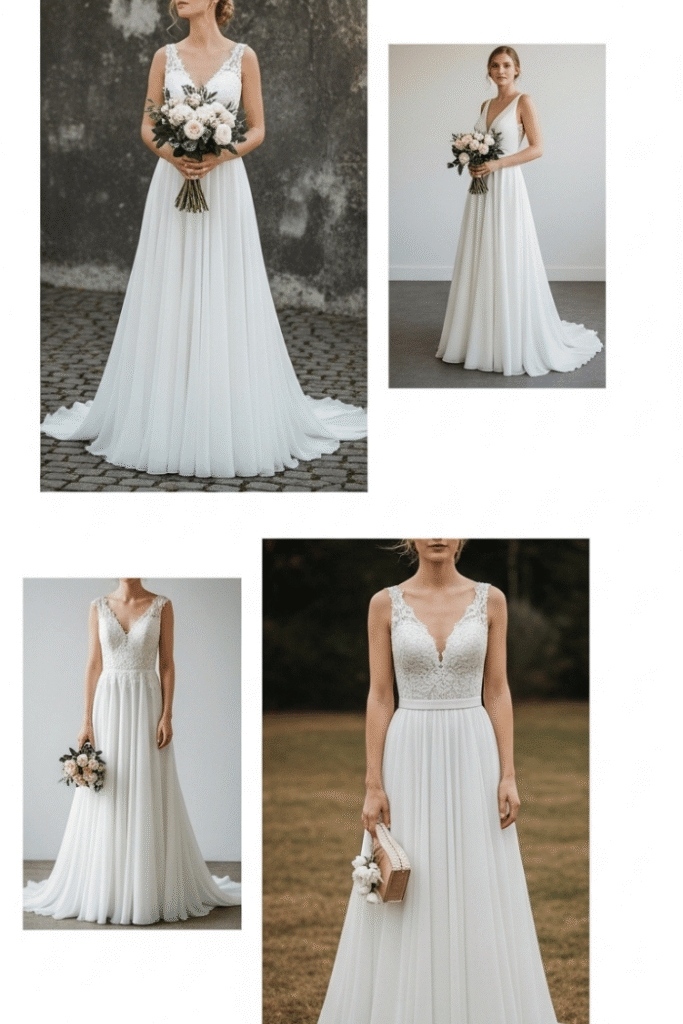 A-line wedding dresses adapt