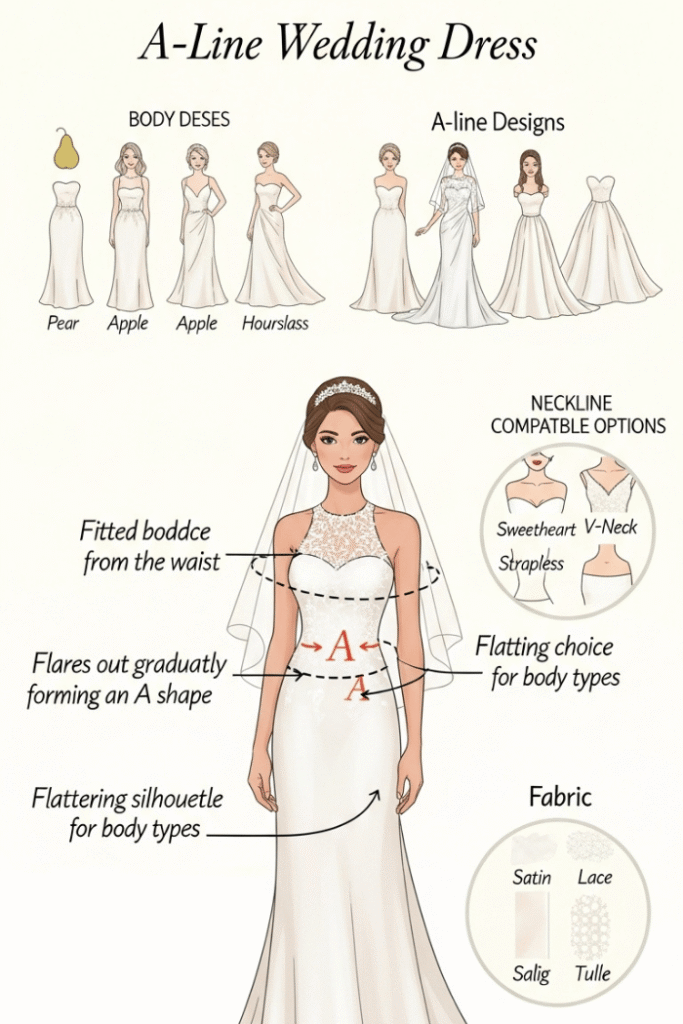 What is an  A-Line Wedding Dress?