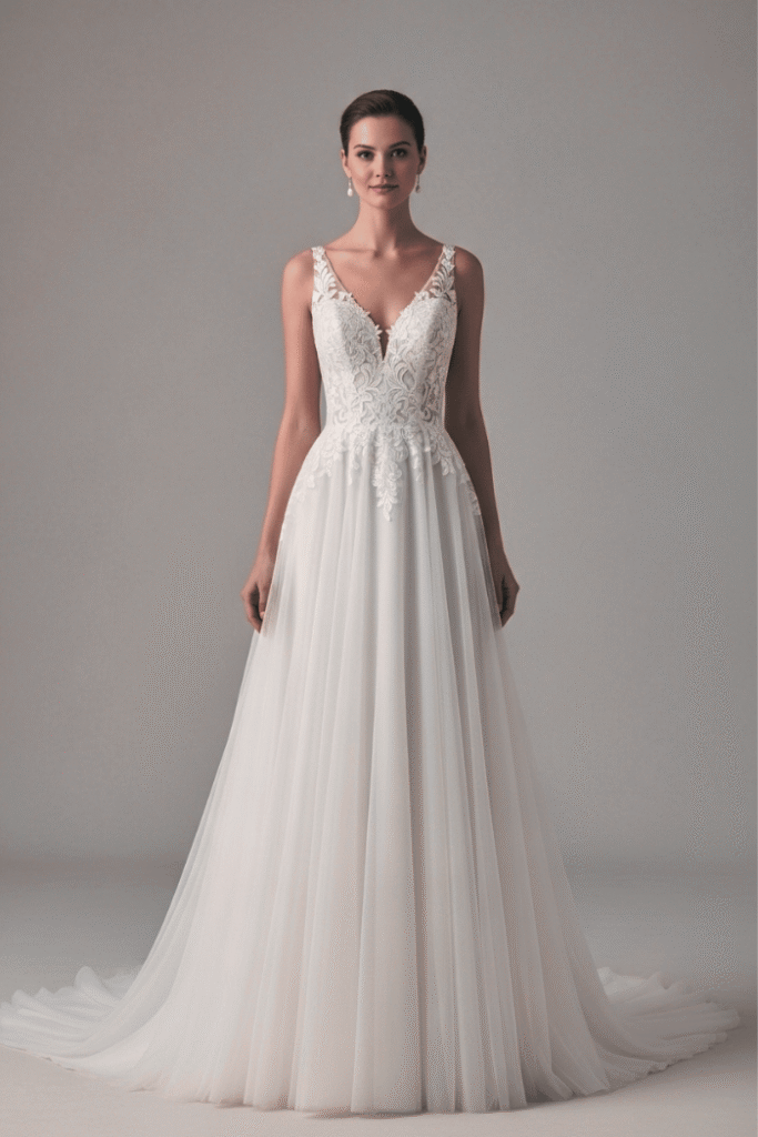A-line wedding gown
