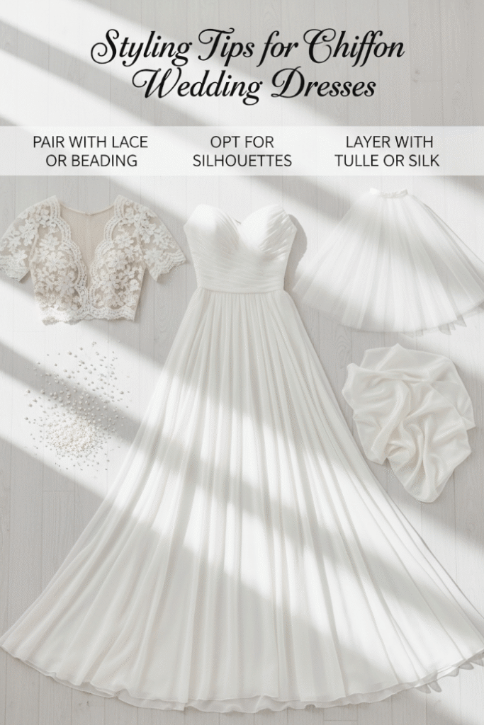 Chiffon Wedding Dress Styling Tips