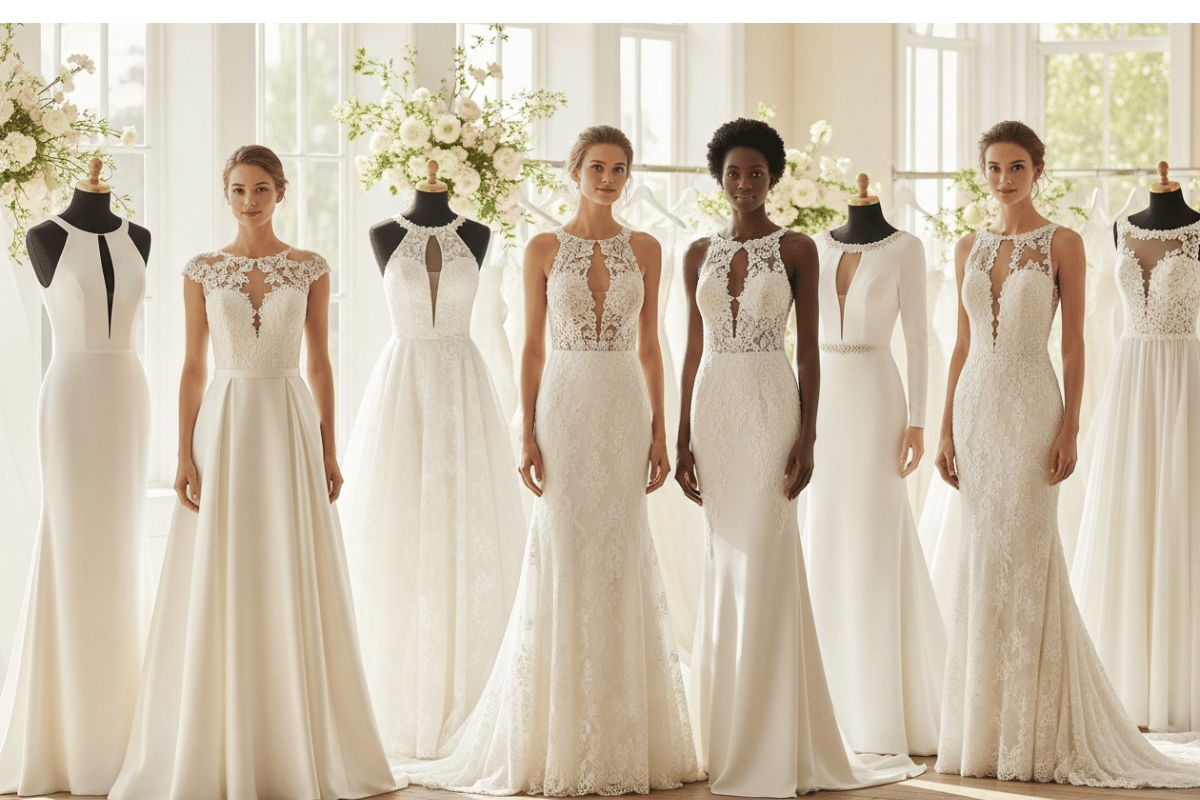 Keyhole Neckline Wedding Dresses