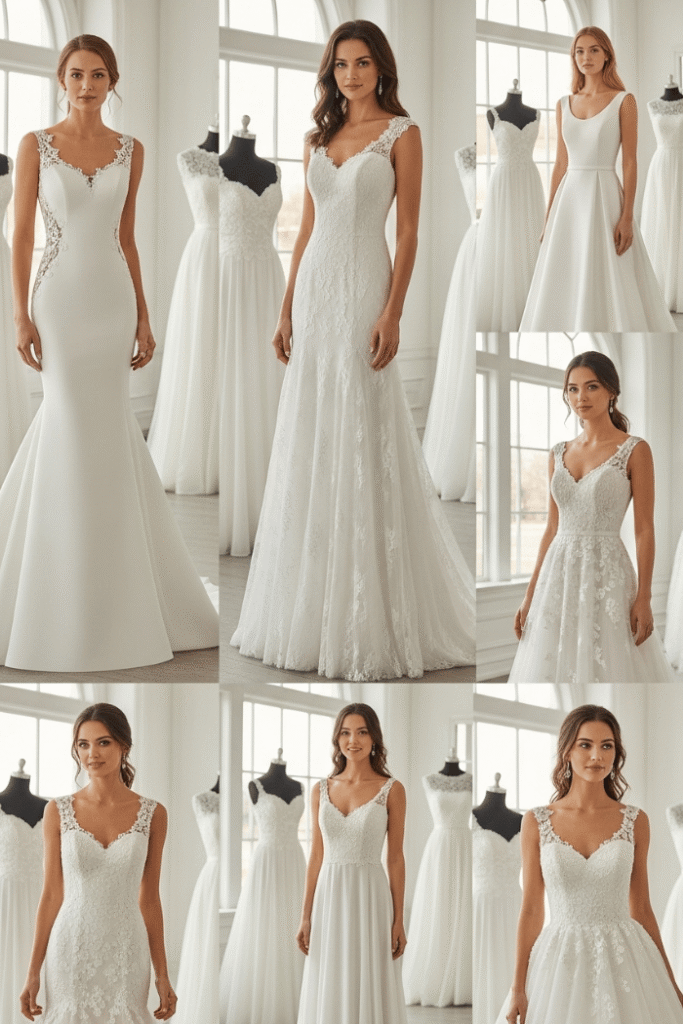 Scoop Neckline Wedding dress