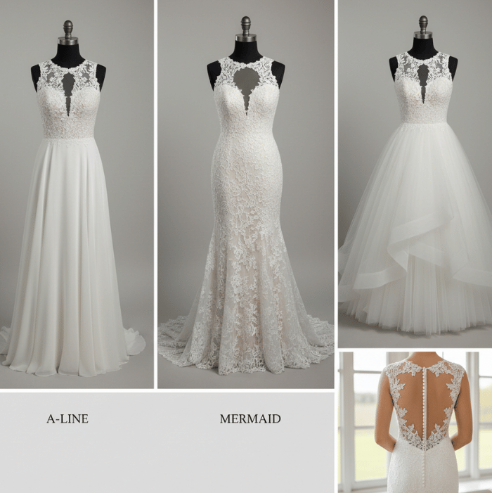 Silhouette Pairings with Keyhole Necklines