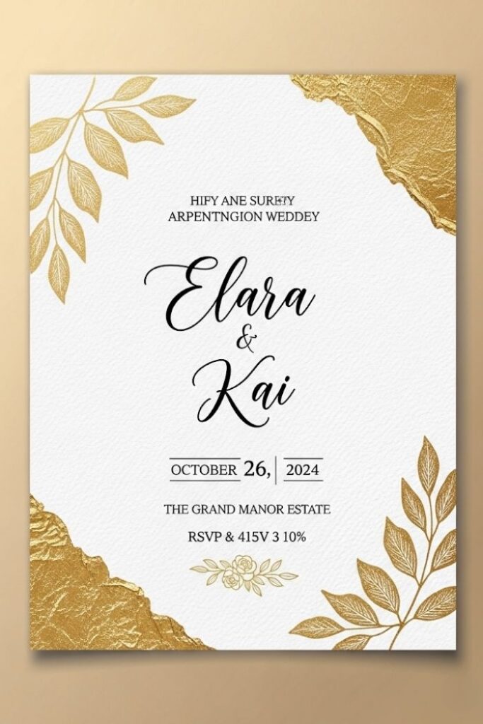 Romantic Script & Gold Leaf