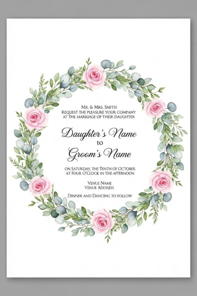 Floral Wreath Frame