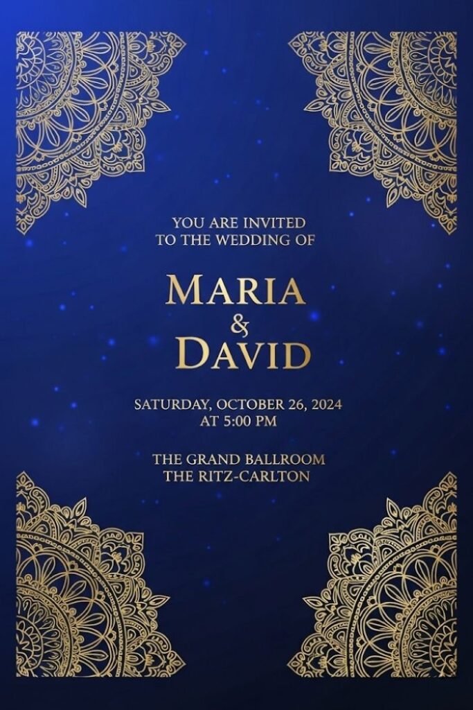 Royal Blue & Gold Glamour