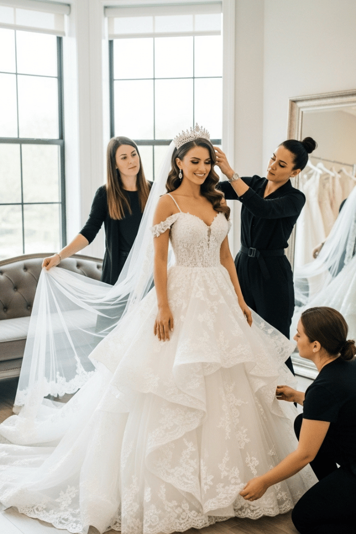 Styling a Ball Gown Wedding Dress