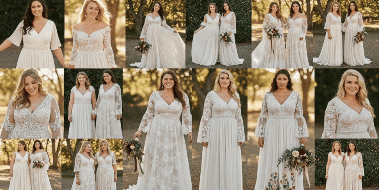 Boho Style Plus Size Wedding Dresses