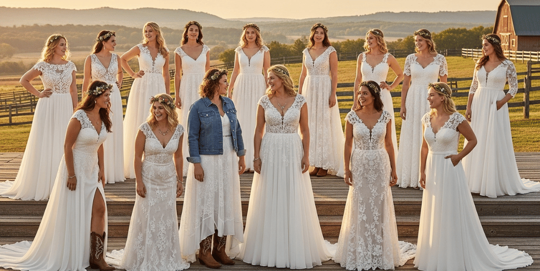 Country-Style Plus Size Wedding Dresses