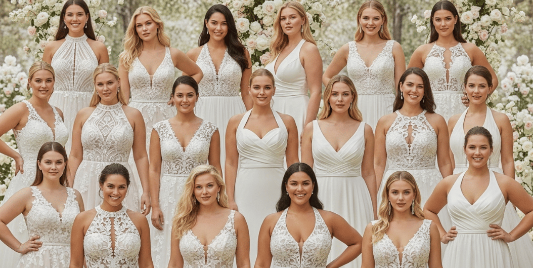 Halter Style Plus Size Wedding Dresses
