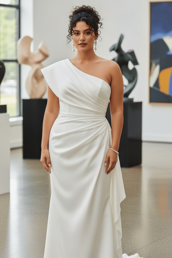 Asymmetrical or One-Shoulder Dress