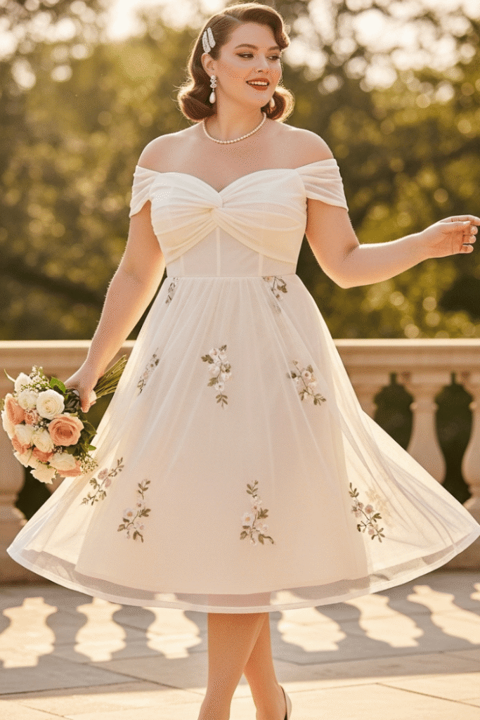 BHLDN – Retro-Inspired Midi Mesh Dress