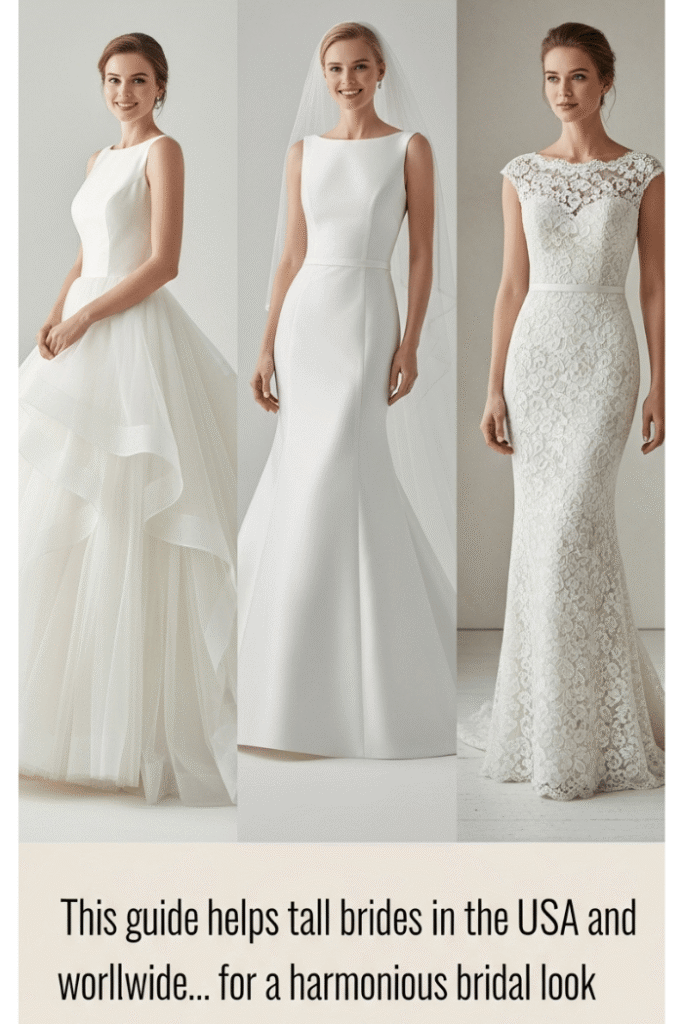 Best Silhouettes for Tall Brides