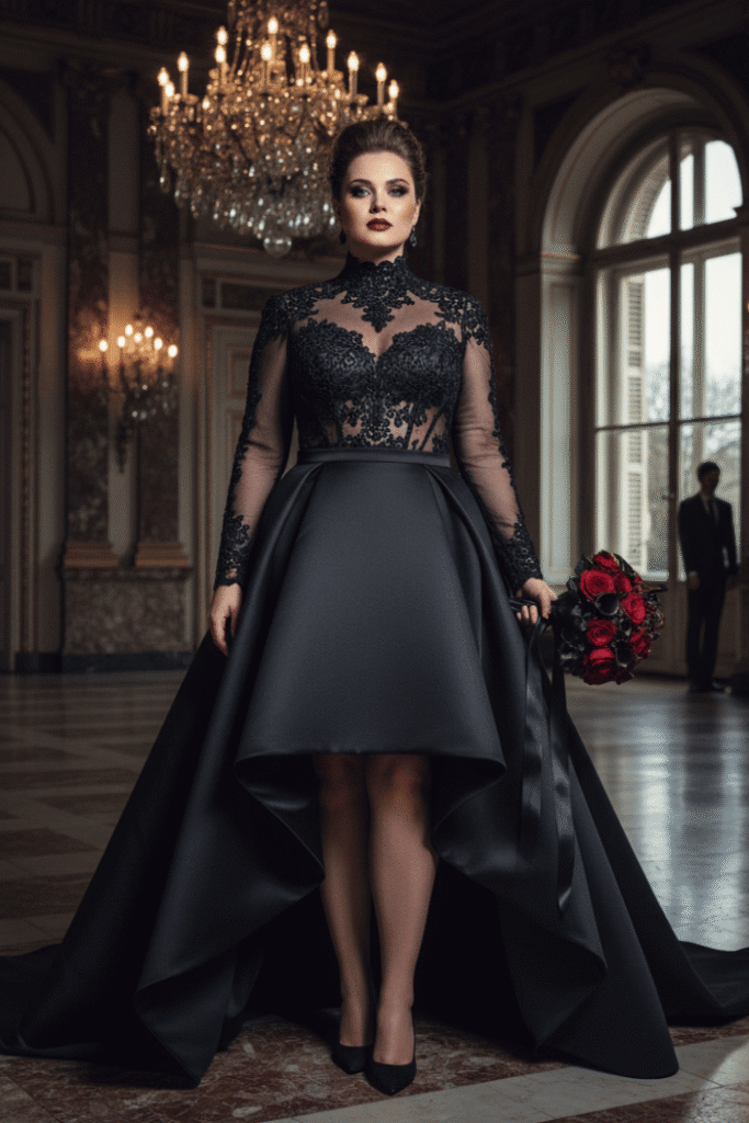 Black Plus-Size Wedding Dress