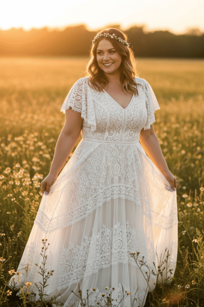Boho Lace Gown — Relaxed & Romantic