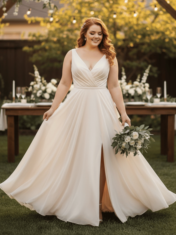 Casual Plus-Size Wedding Dress