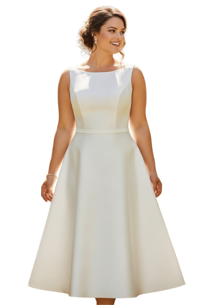 Crepe Midi Sheath Dress