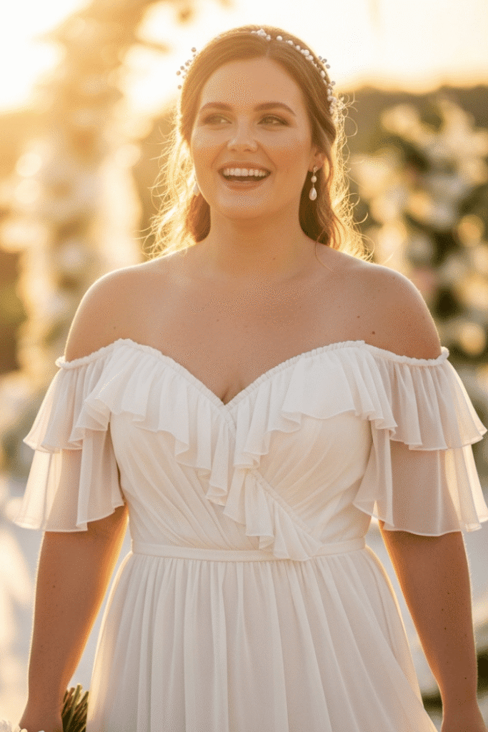 Flutter Sleeves & Off-Shoulder Ruffles