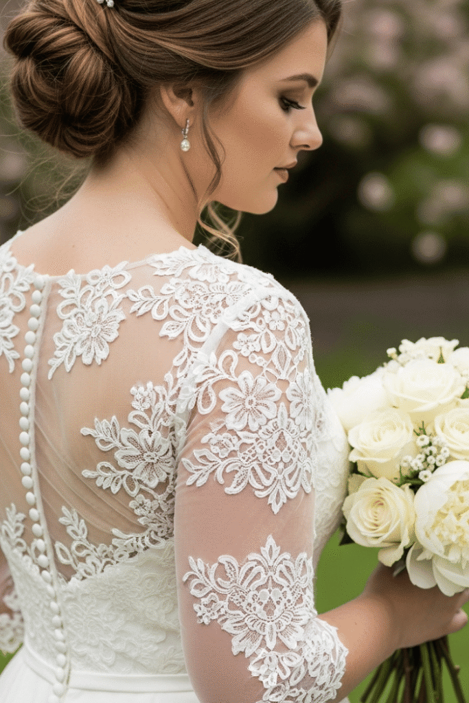 Illusion Lace Back or Sleeves