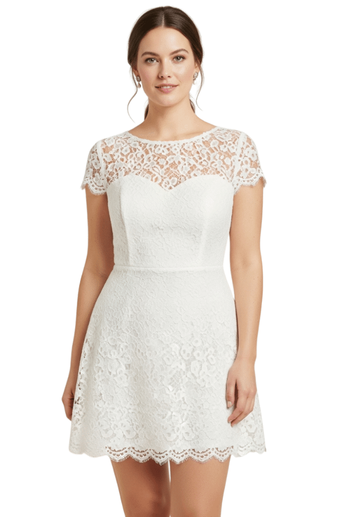Lace Overlay Mini Dress