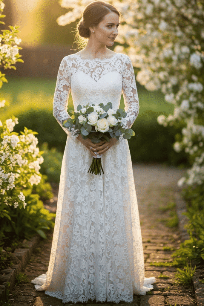 Long Sleeve Petite Wedding Dresses