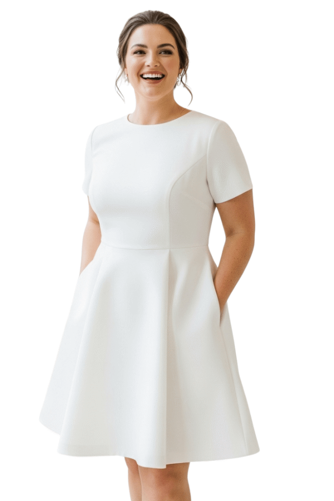 Mikado Mini Dress with Hidden Pockets